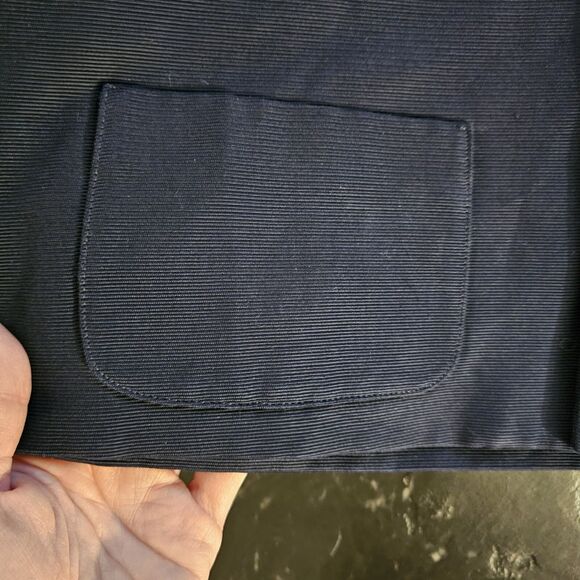 RALPH LAUREN BLACK LABEL Navy 3/4 Sleeve Crop Jacket Pea Coat Womens 14 purple - Picture 5 of 7